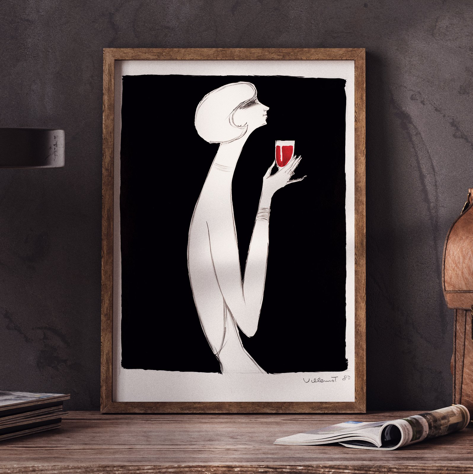 Campari Rouge | Bernard Villemot | 1980 | Vintage Ads | Wall Art